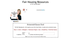 Desktop Screenshot of fairhousingresources.com