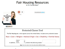 Tablet Screenshot of fairhousingresources.com